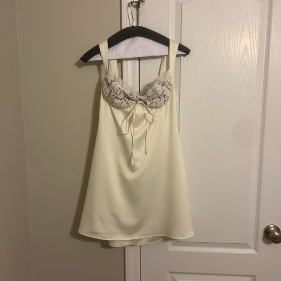 Adriana Lace Inset Satin Minidress- Fits like a Medium! - Picture 2 of 4